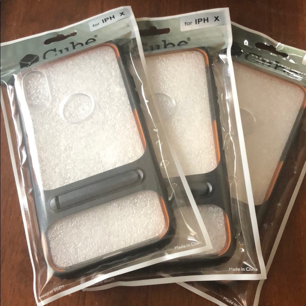 Black iPhone case with stand